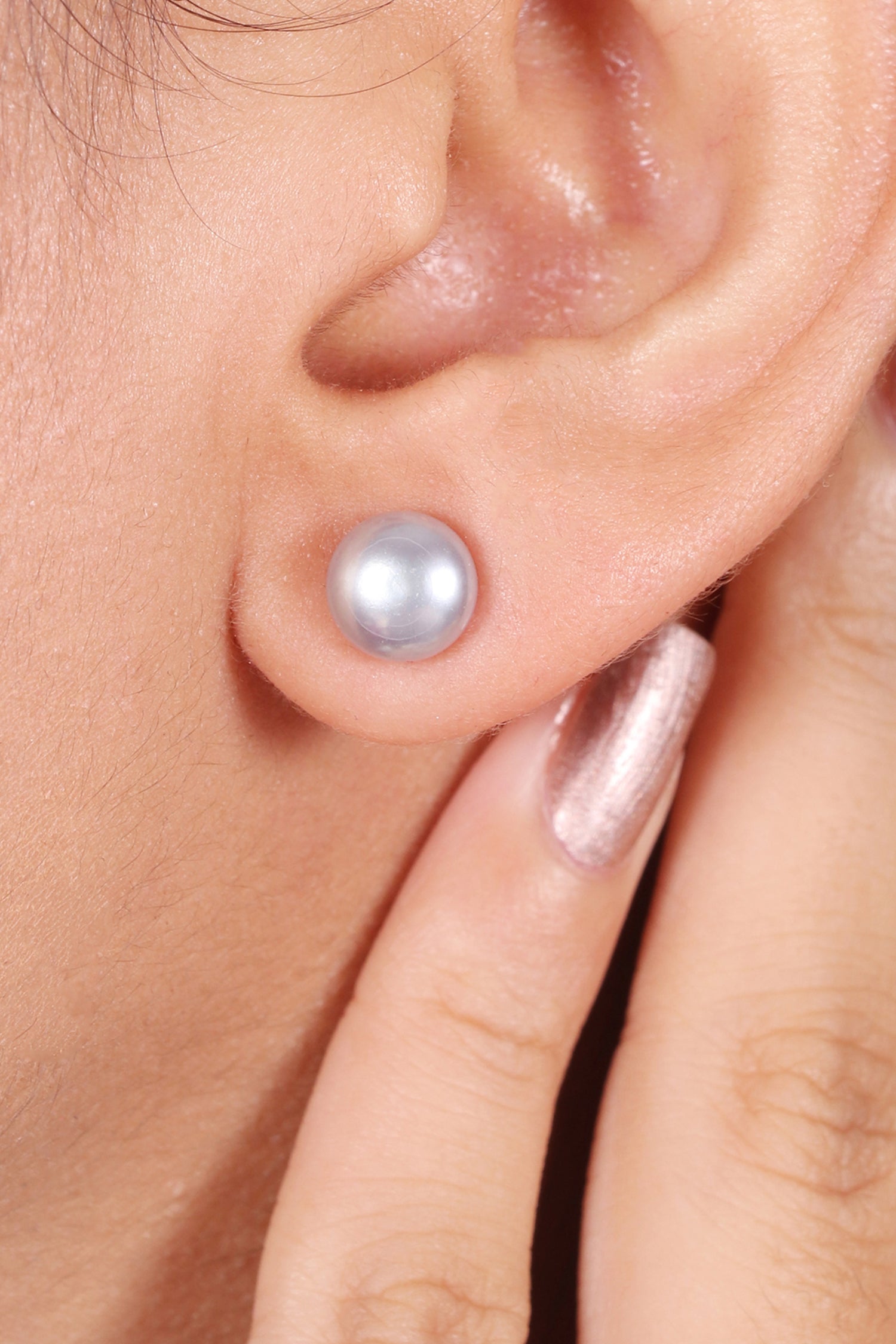 Silver Grey Pearl Earrings